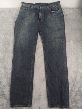 Versace Classic Men's Dark Blue Straight-Leg Jeans Size 36x32